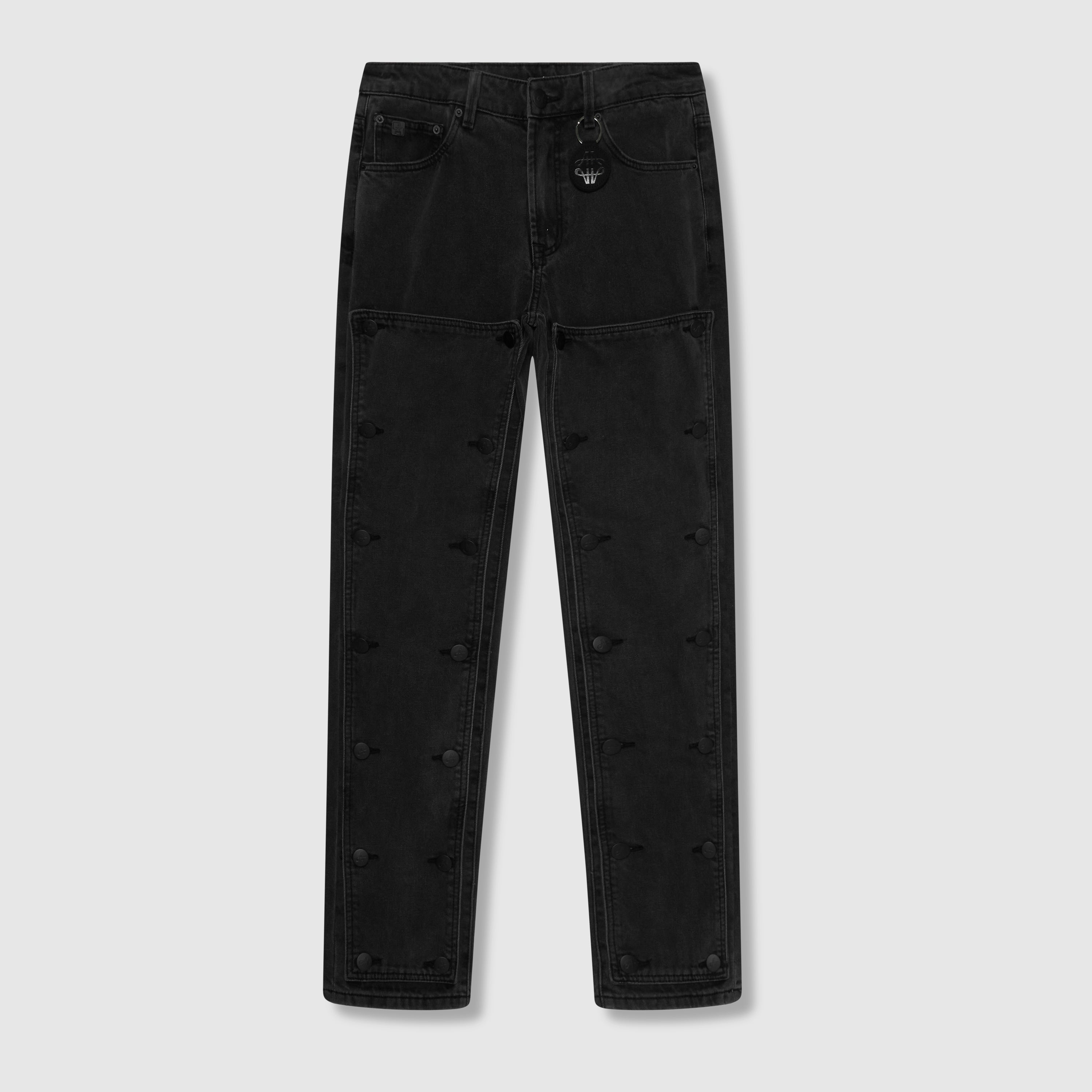 Jeans Panelados Lavados Negros Knox