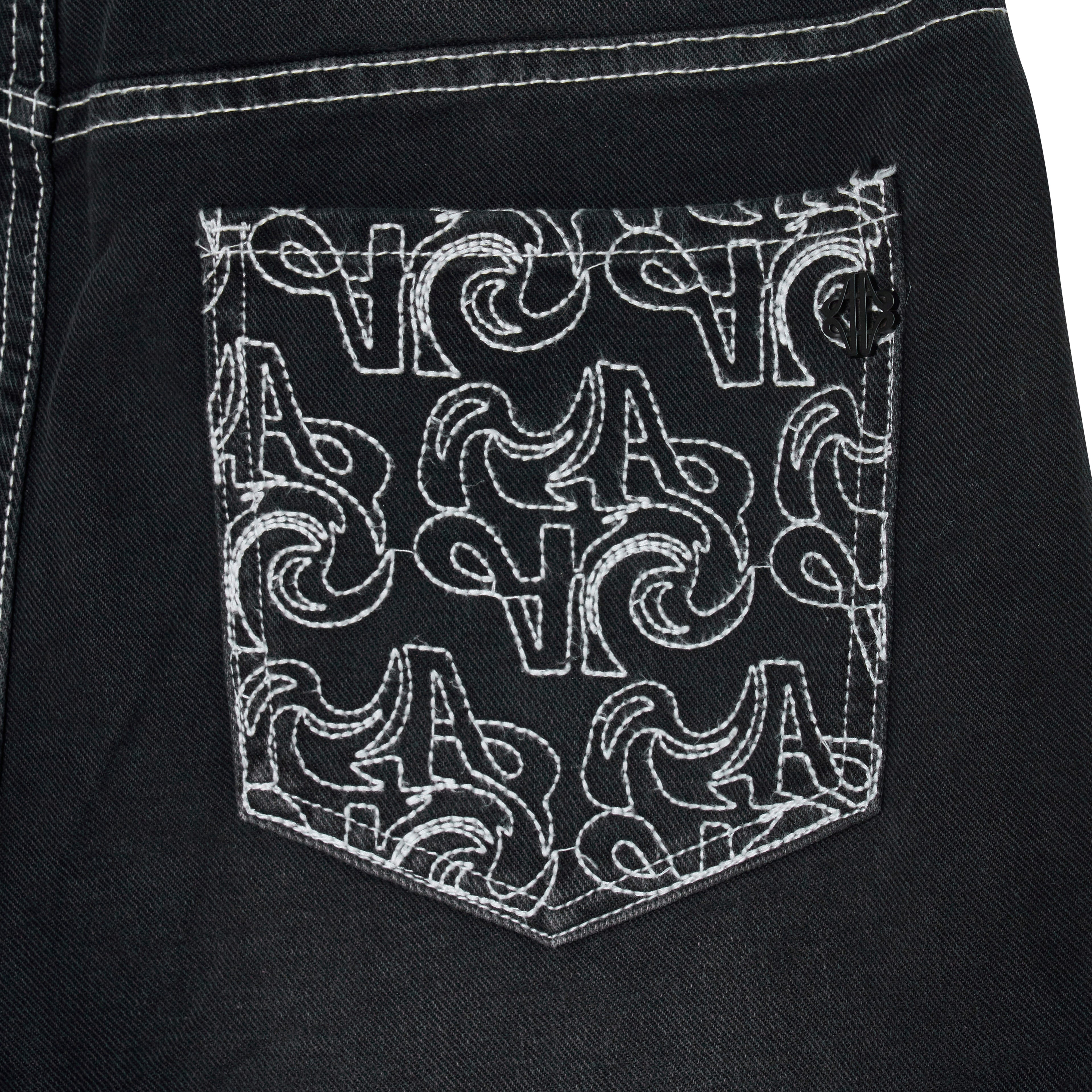 Keshi Denim Short Set Black