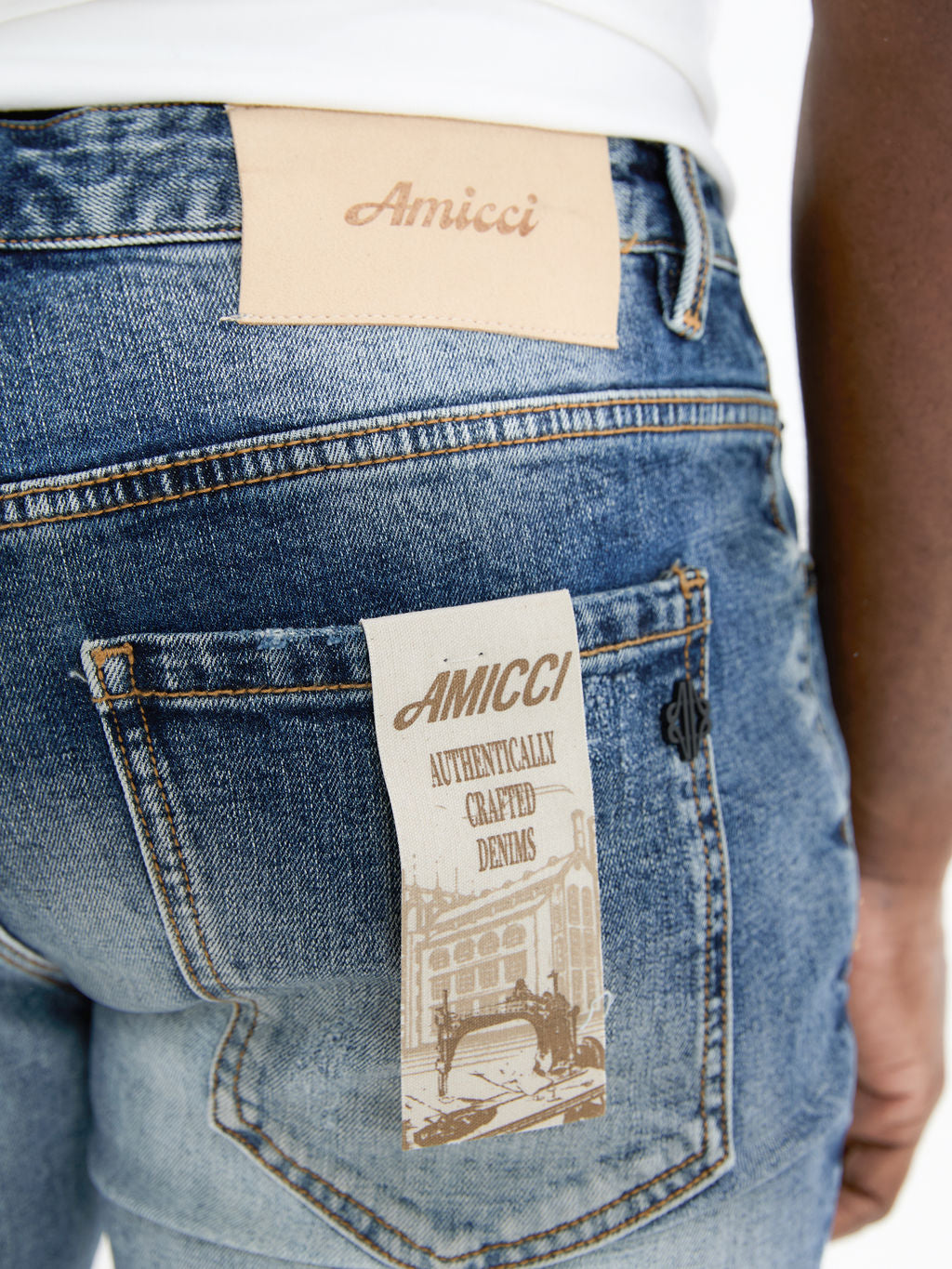 Arlow Blauwe Bandana Skinny Jeans