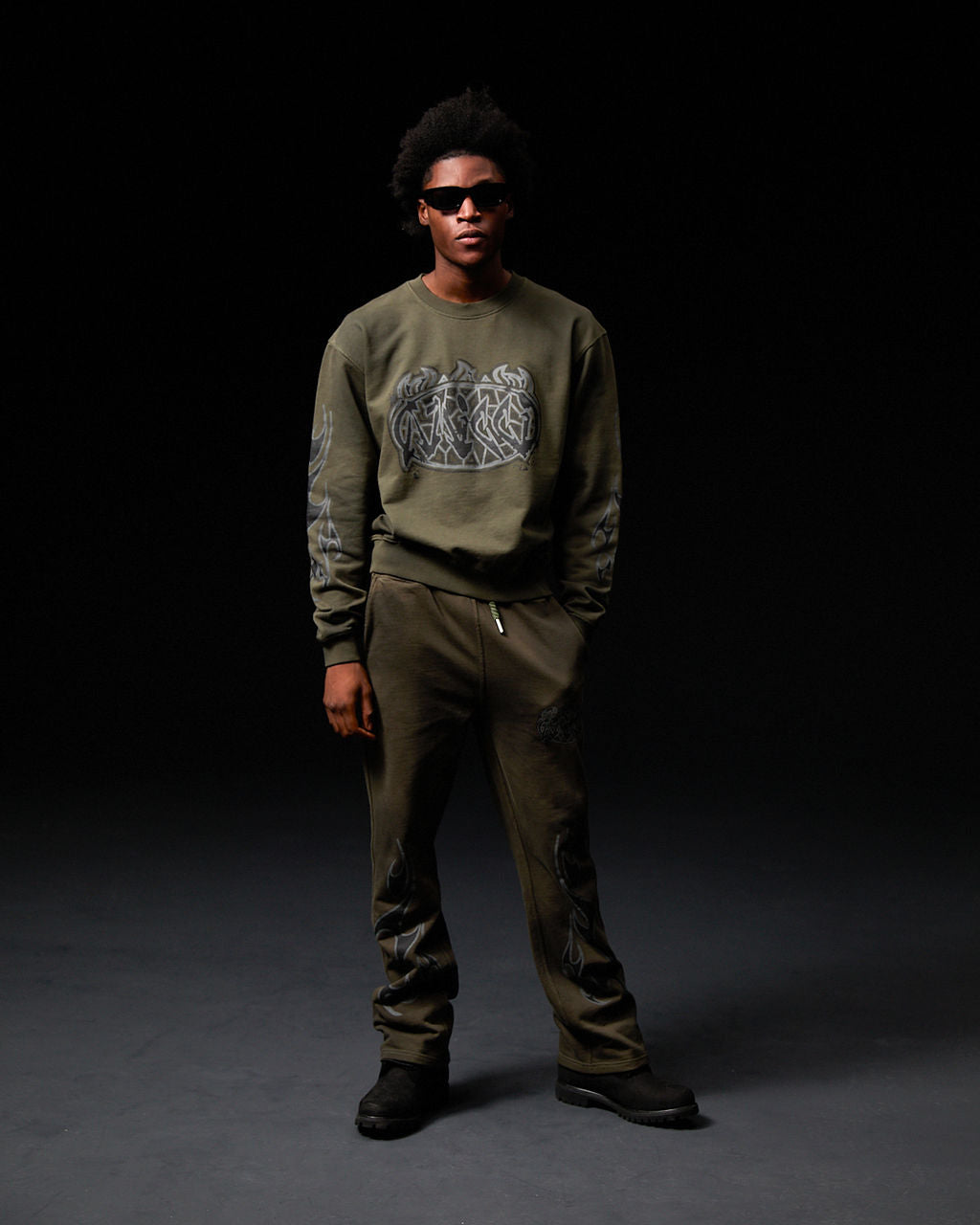 Honova Graphic Crewneck Green