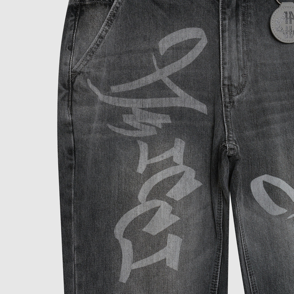 Ettore Lichtgrijze Flare Jeans