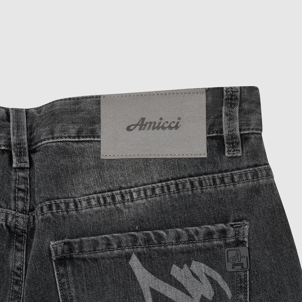 Ettore Lichtgrijze Flare Jeans