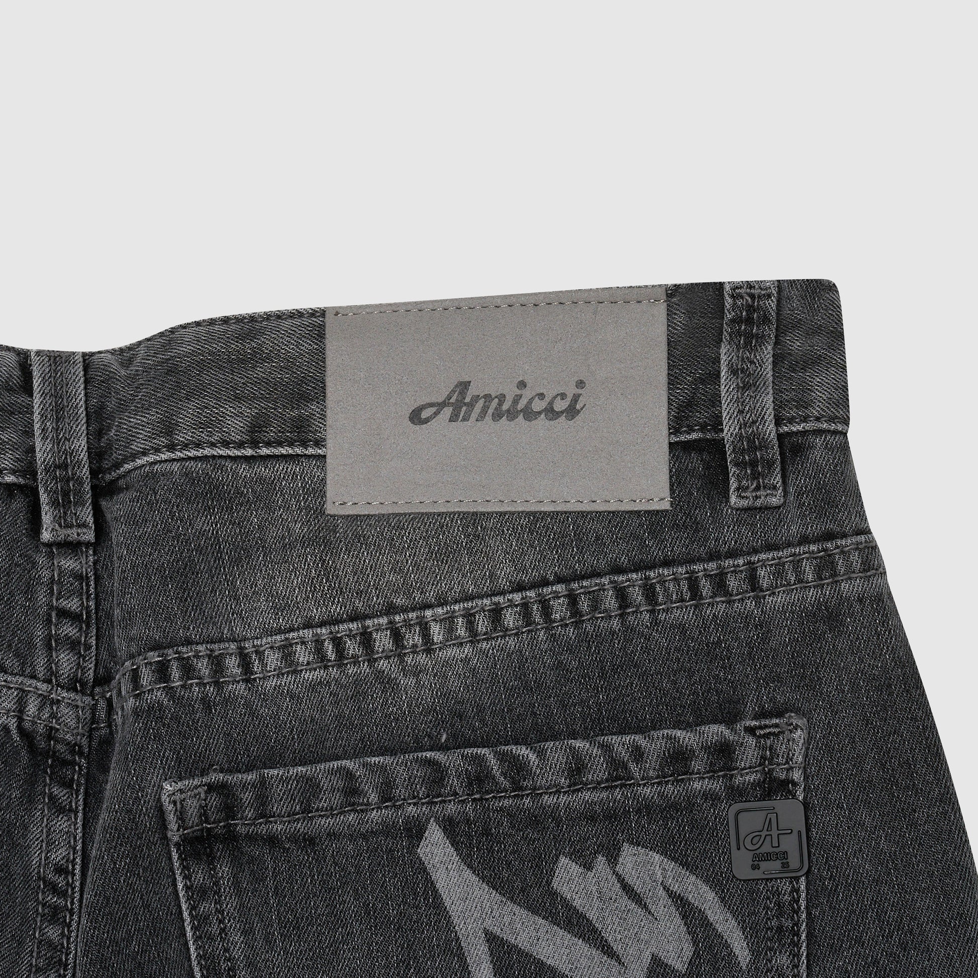 Ettore Lichtgrijze Flare Jeans