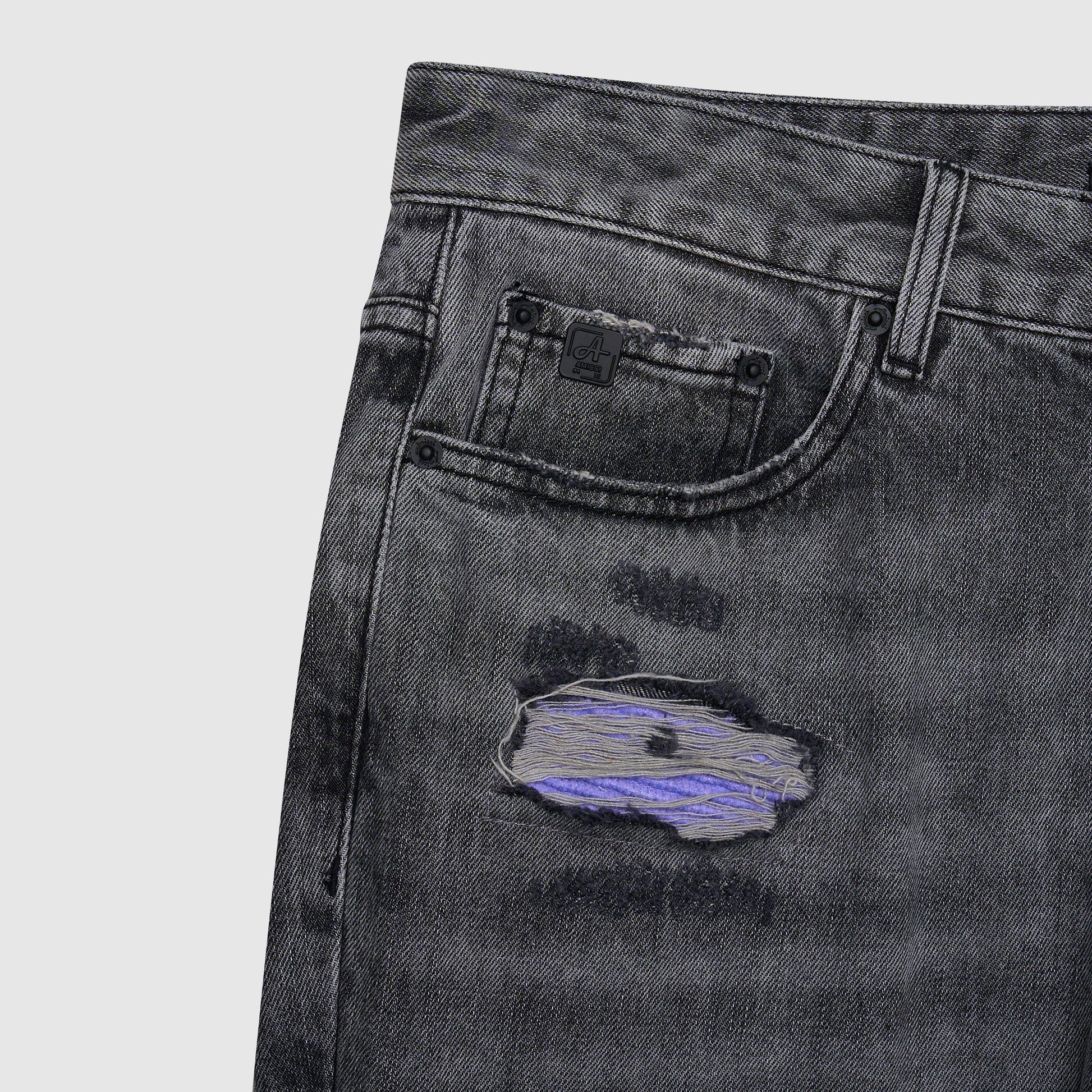 Trivoni Midden Grijs Flare Jeans