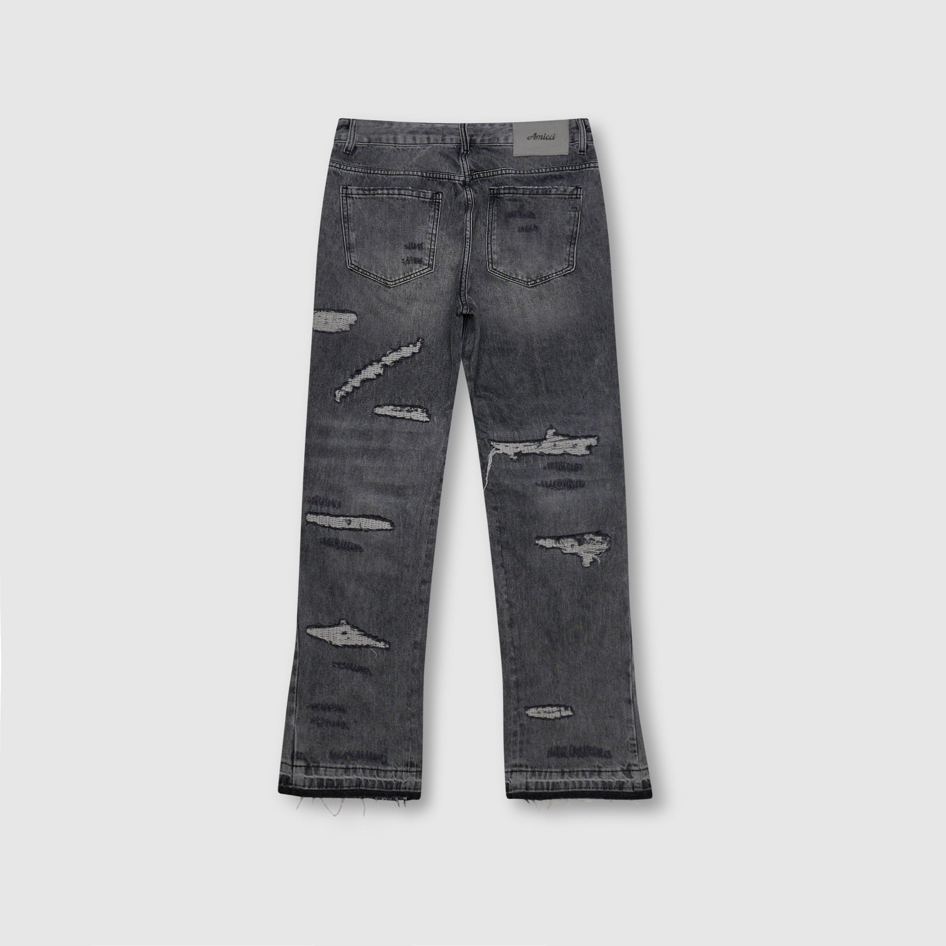 Trivoni Midden Grijs Flare Jeans