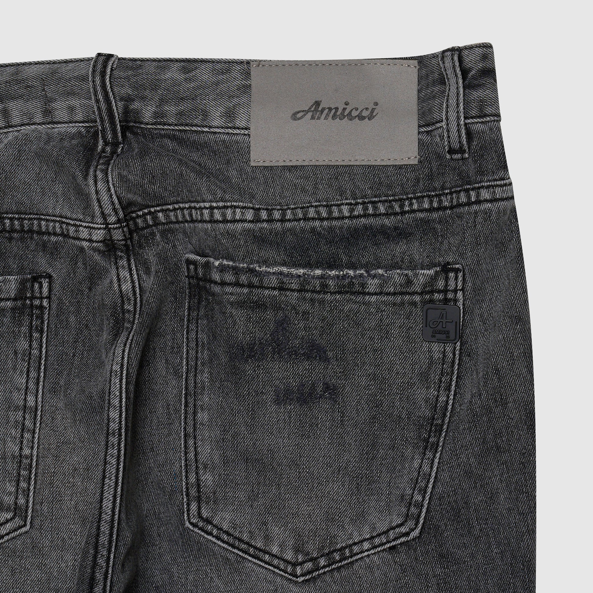 Trivoni Midden Grijs Flare Jeans
