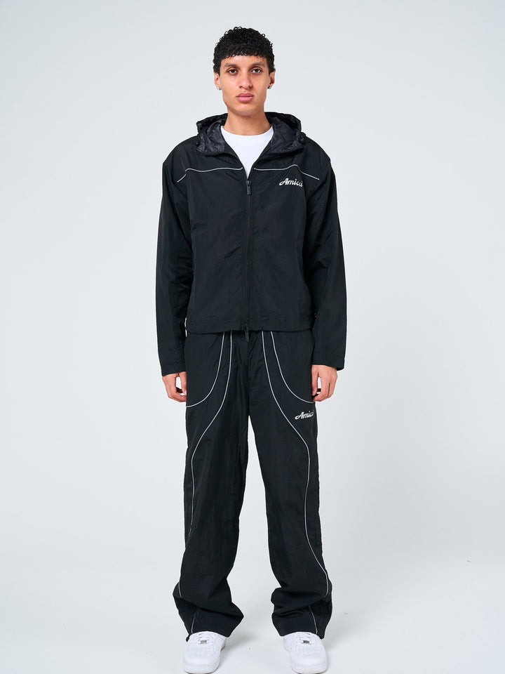Carson Black Windbreaker