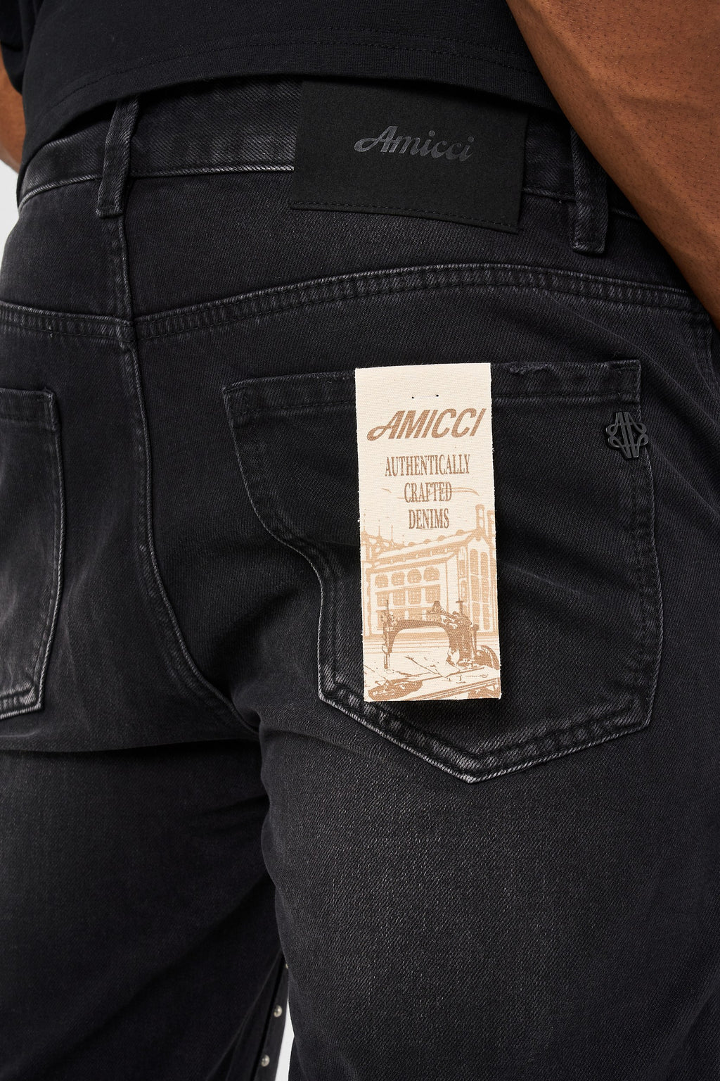 Haulier Black Studded Carpenter Denim