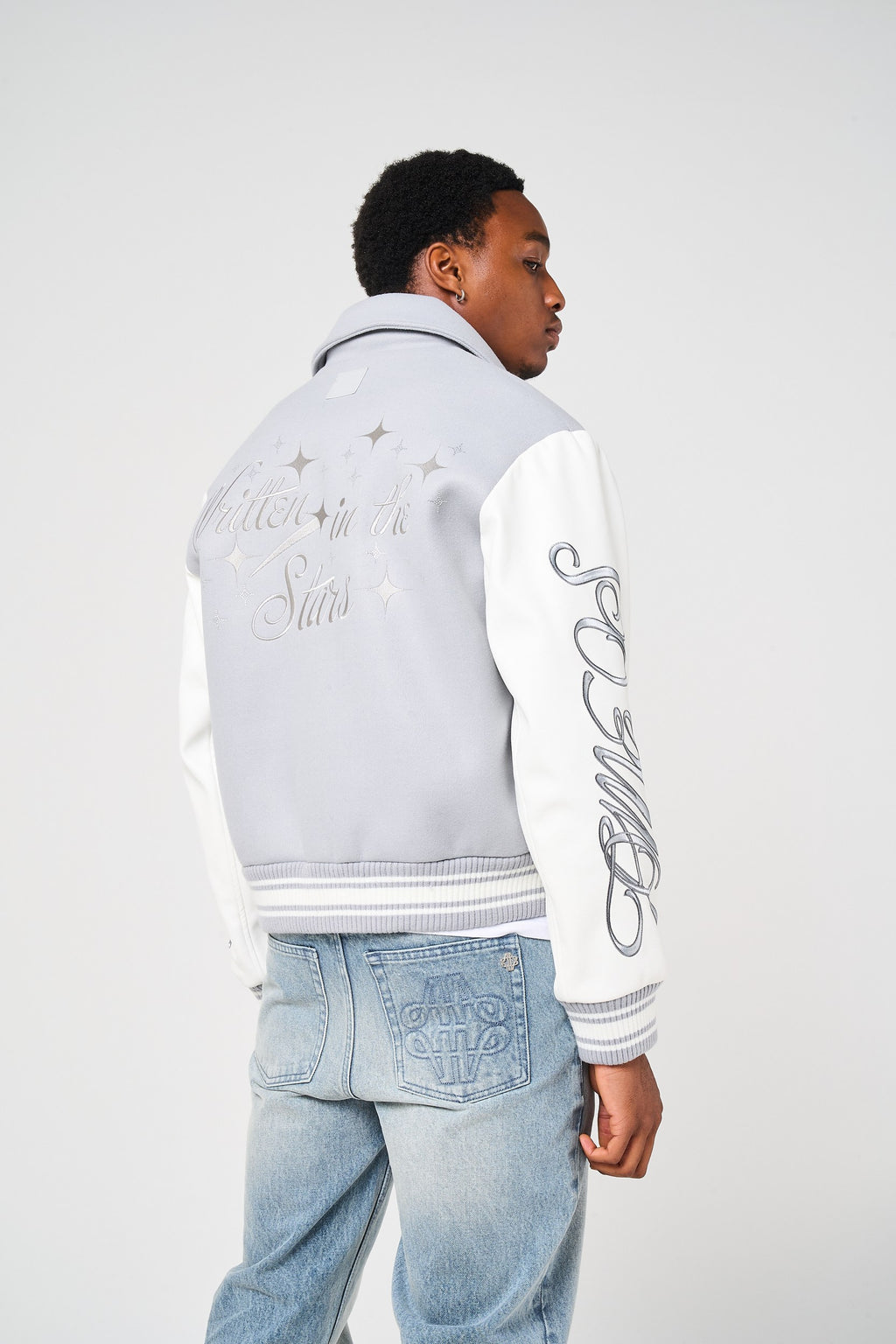 Lusso Grey Varsity Jacket