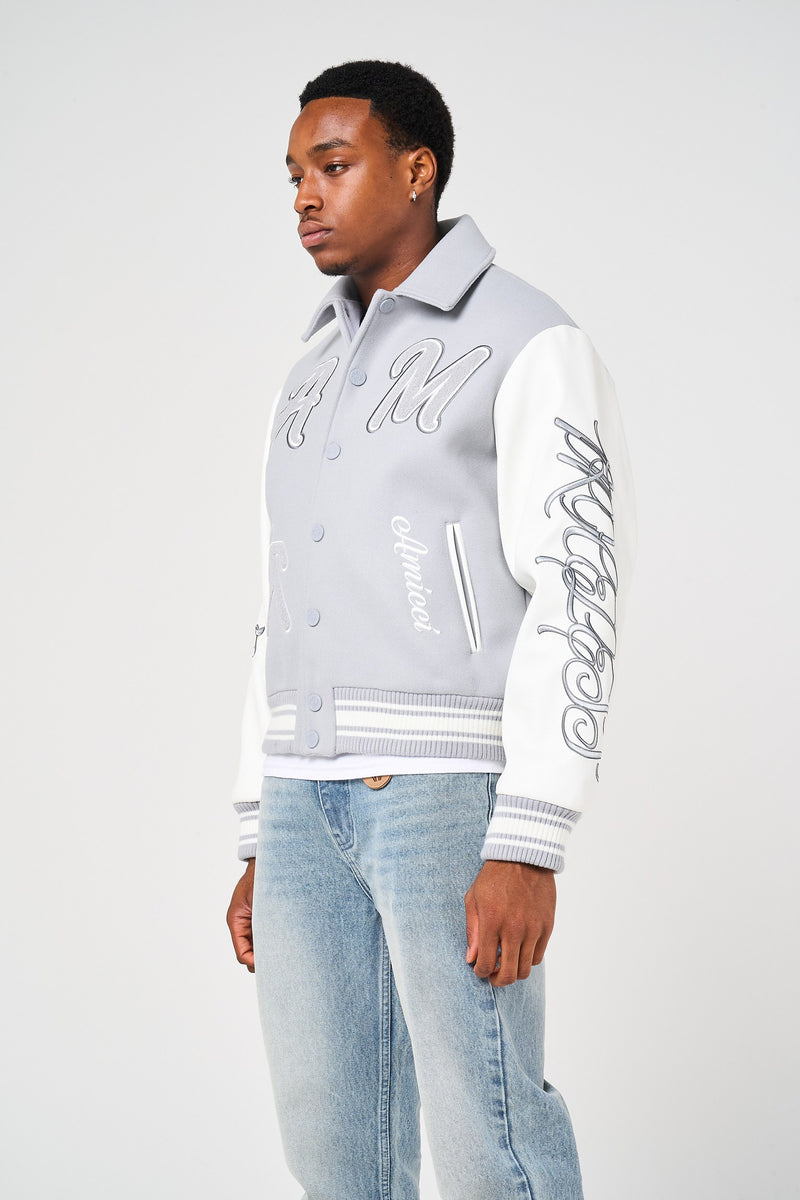Lusso Grijze Varsity Jas