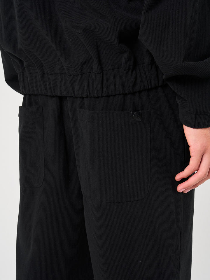 Cylinder Black Needlecord Jogger
