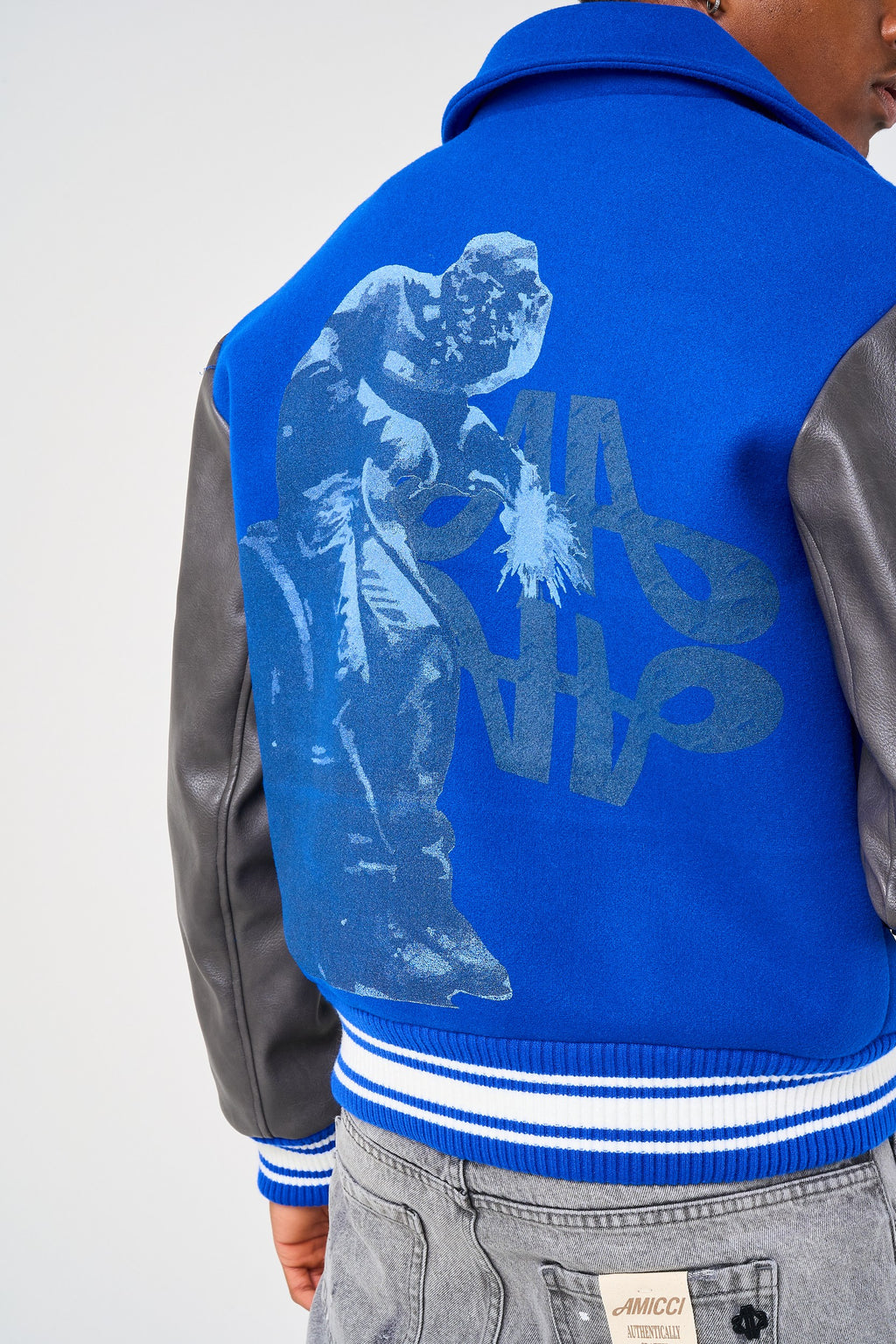 Taras Navy Varsity Jacket