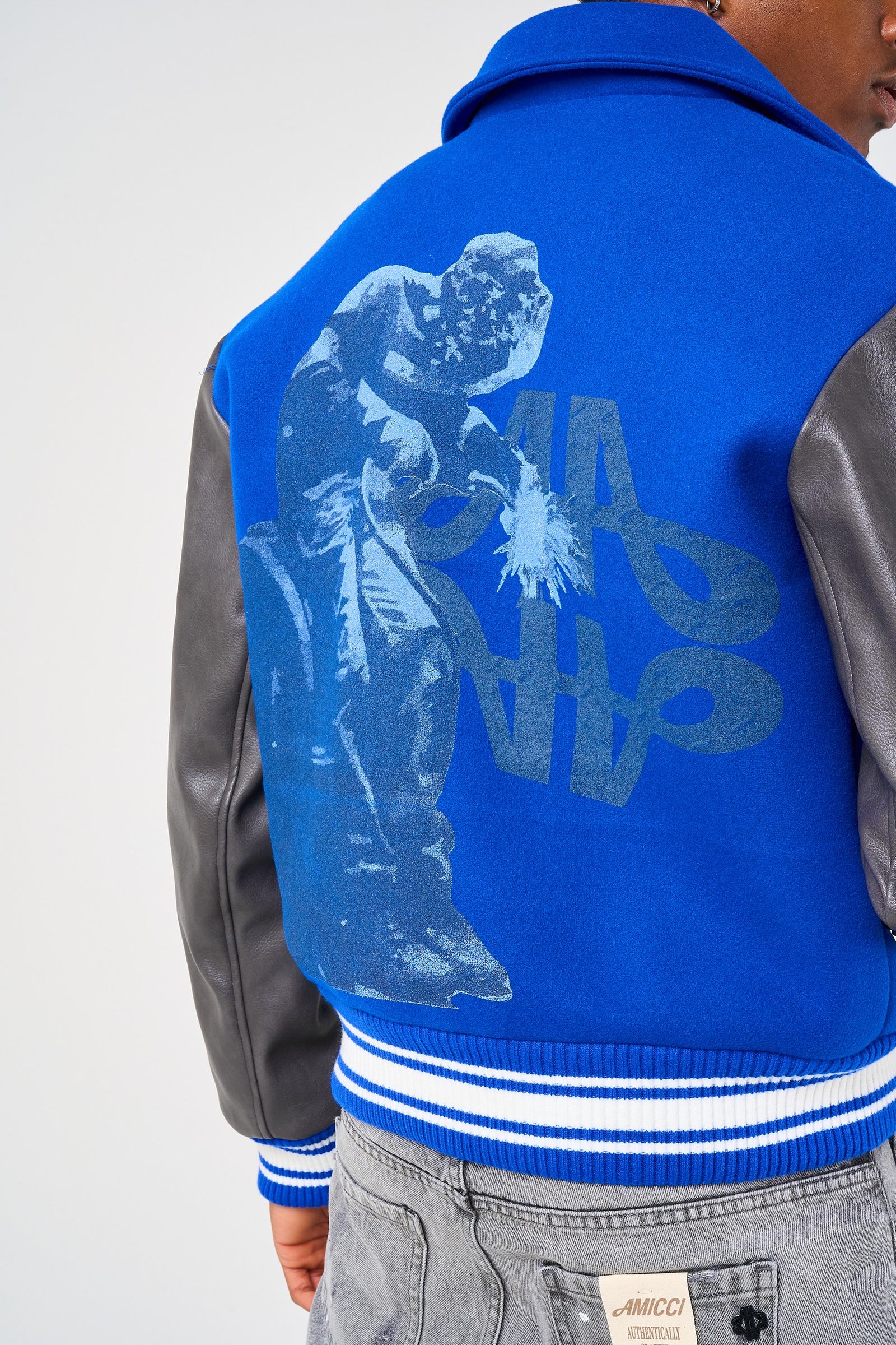 Taras Navy Varsity Jacket