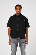 Blaise Cotton Twill Black Shirt