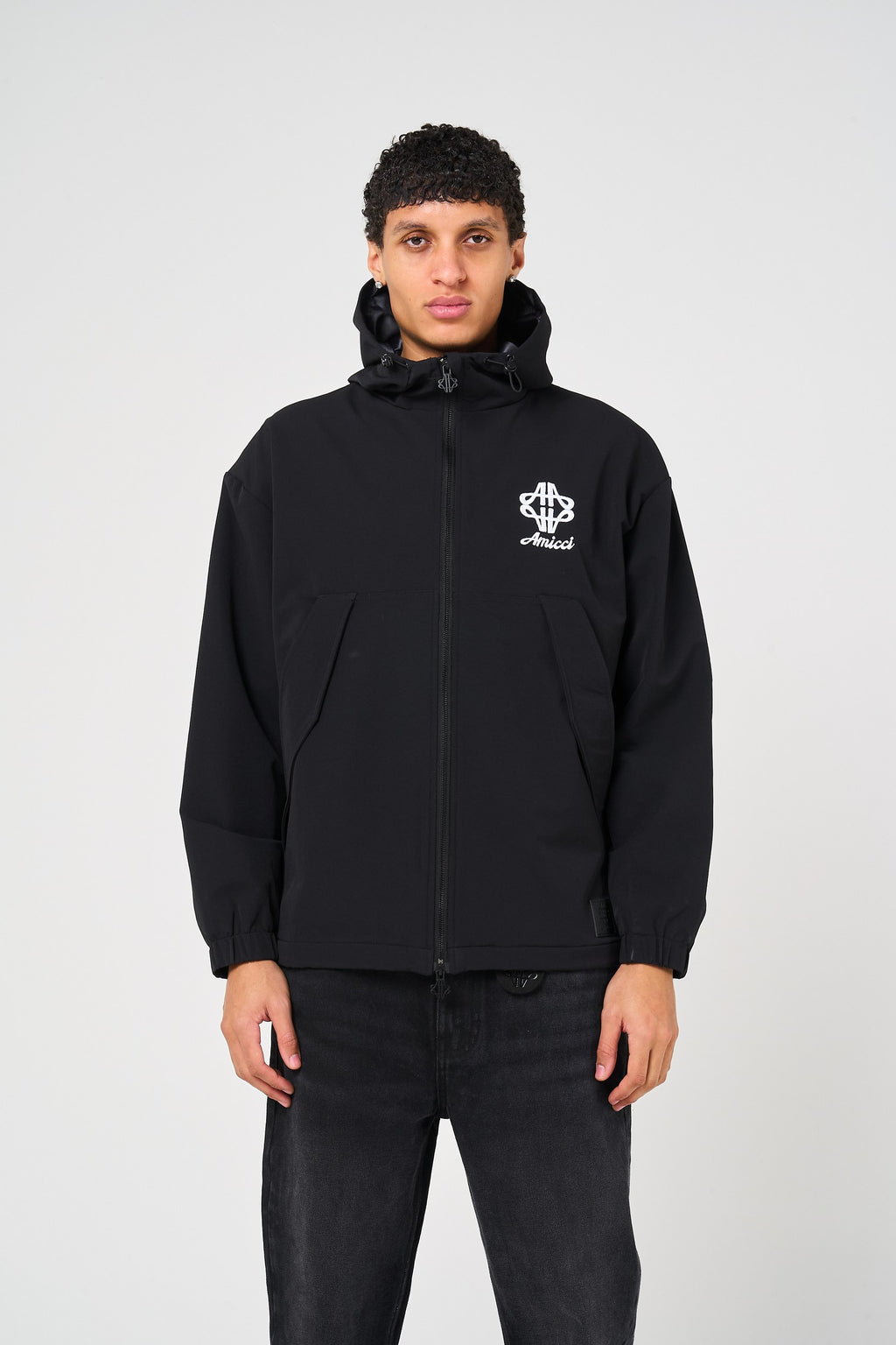 Crosby Black Longline Windbreaker