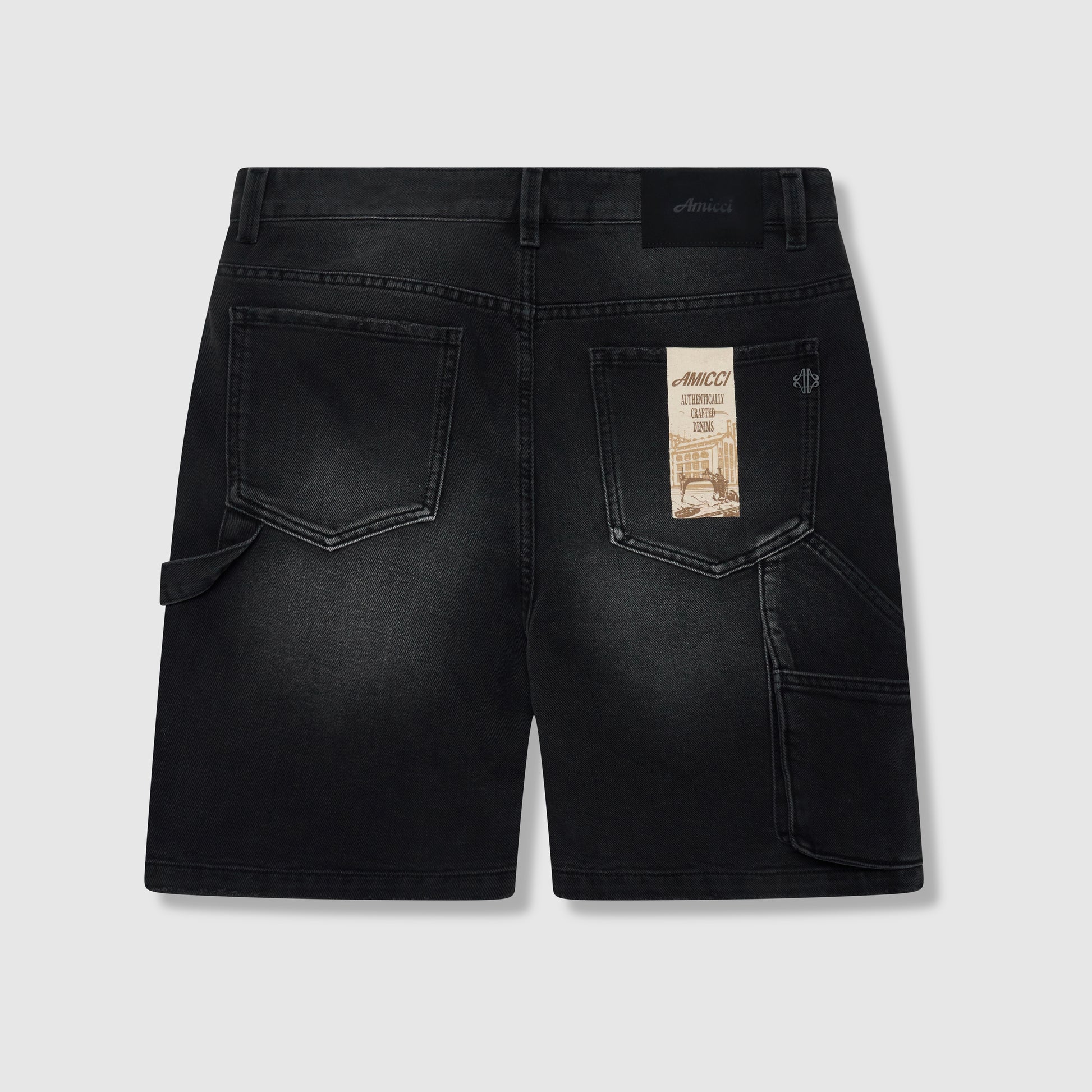 Shorts de mezclilla Mason negros