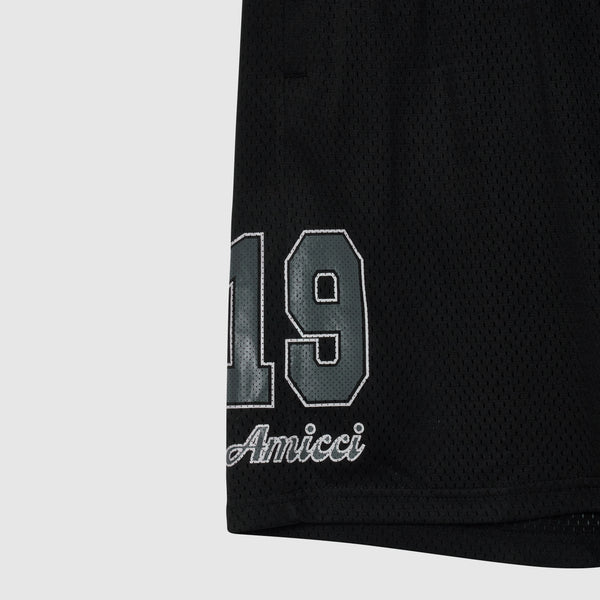 Pantalones Cortos de Malla Macizo Negros