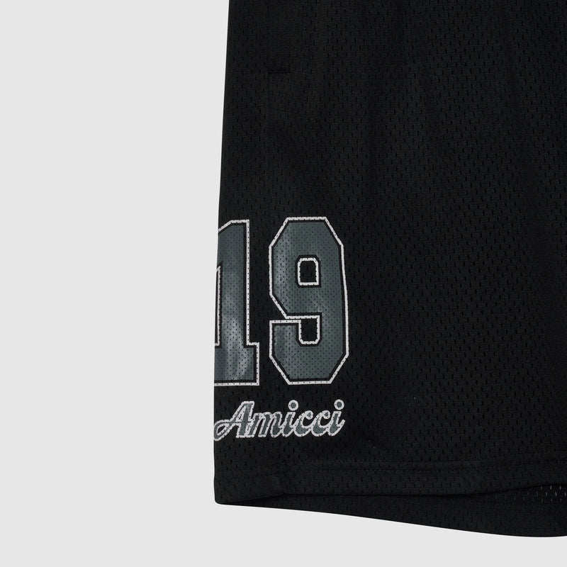 Pantalones Cortos de Malla Macizo Negros