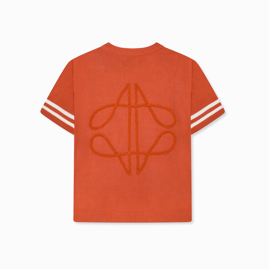 Nantes Gebreide Jersey T-Shirt Oranje