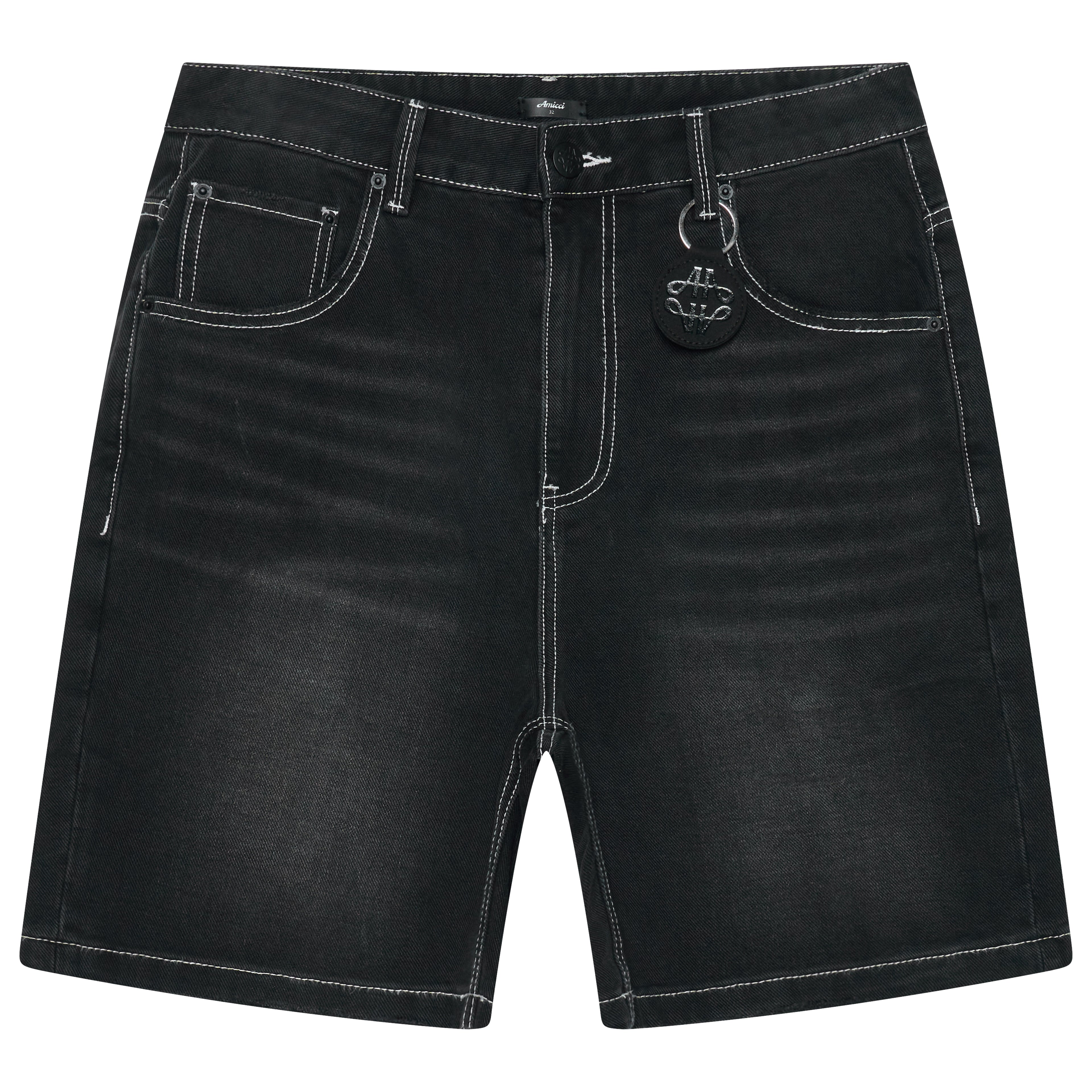 Keshi Denim Short Set Black