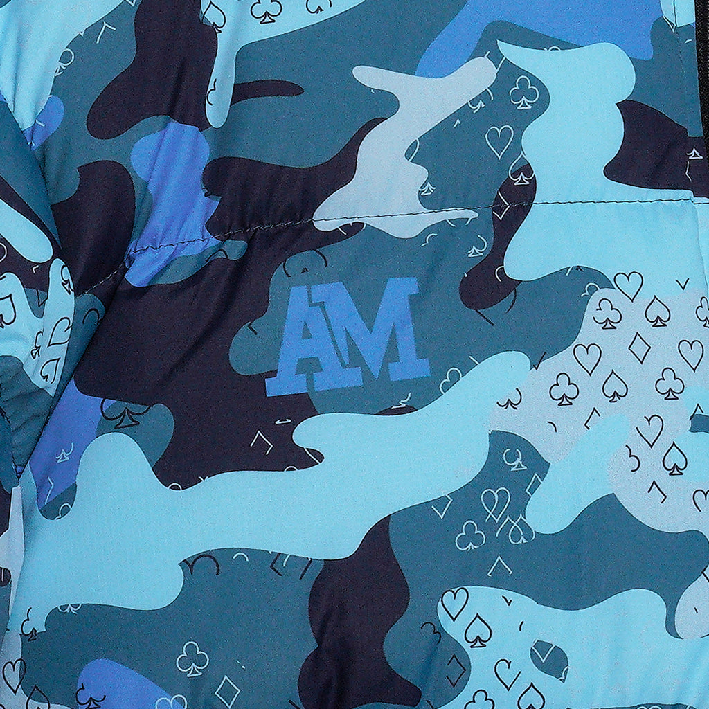 Chaqueta Puffer Camo Azul Donte