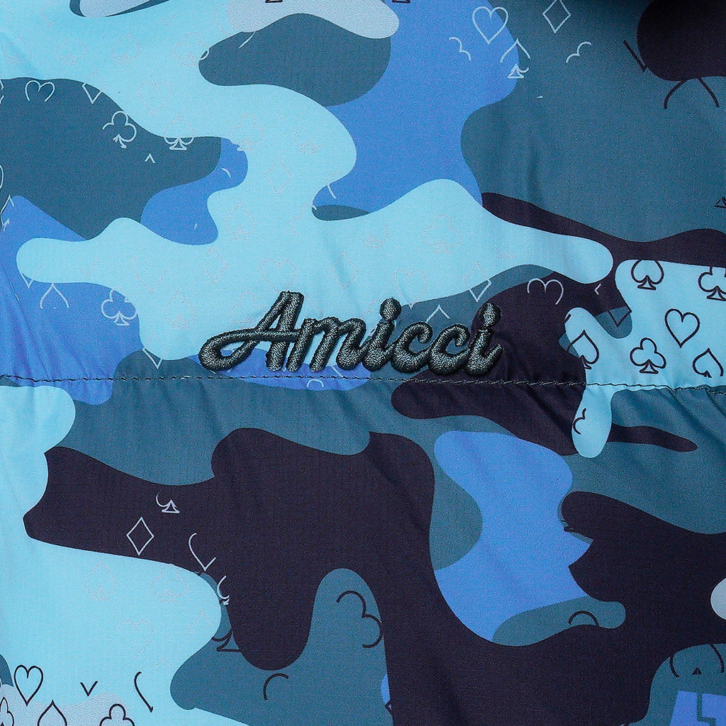 Chaqueta Puffer Camo Azul Donte