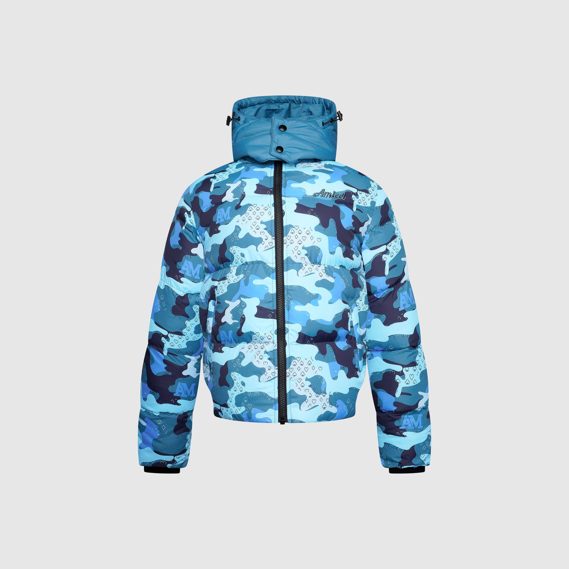 Chaqueta Puffer Camo Azul Donte