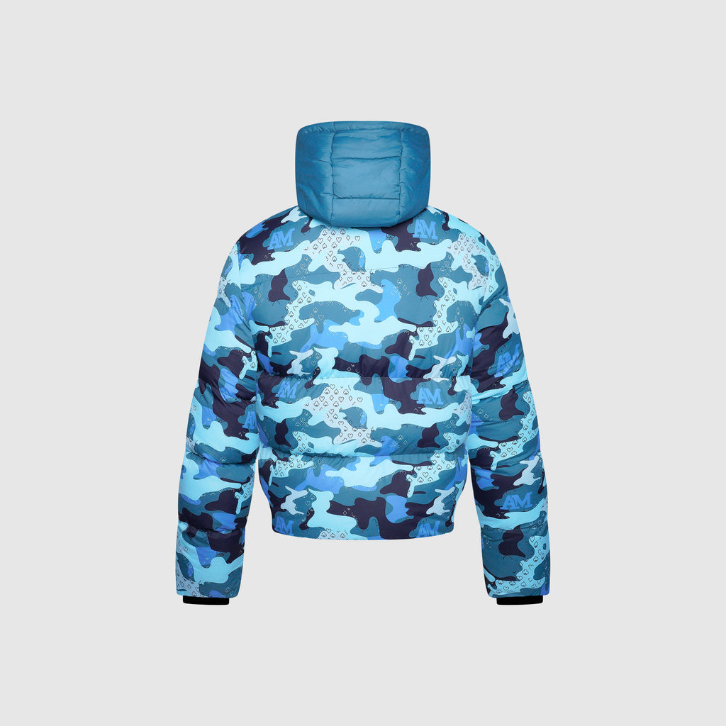 Chaqueta Puffer Camo Azul Donte