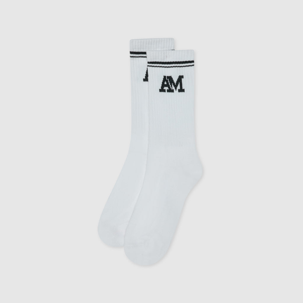 White Emblem Logo Socks