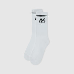 White Emblem Logo Socks