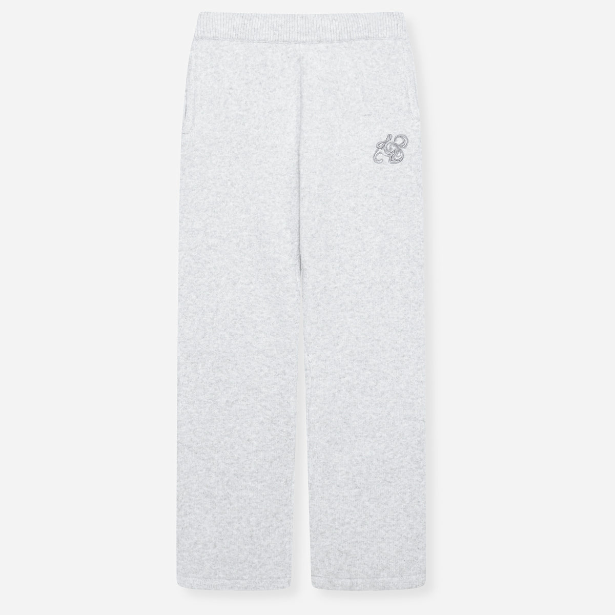 Amos Grijze Gebreide Joggingbroek