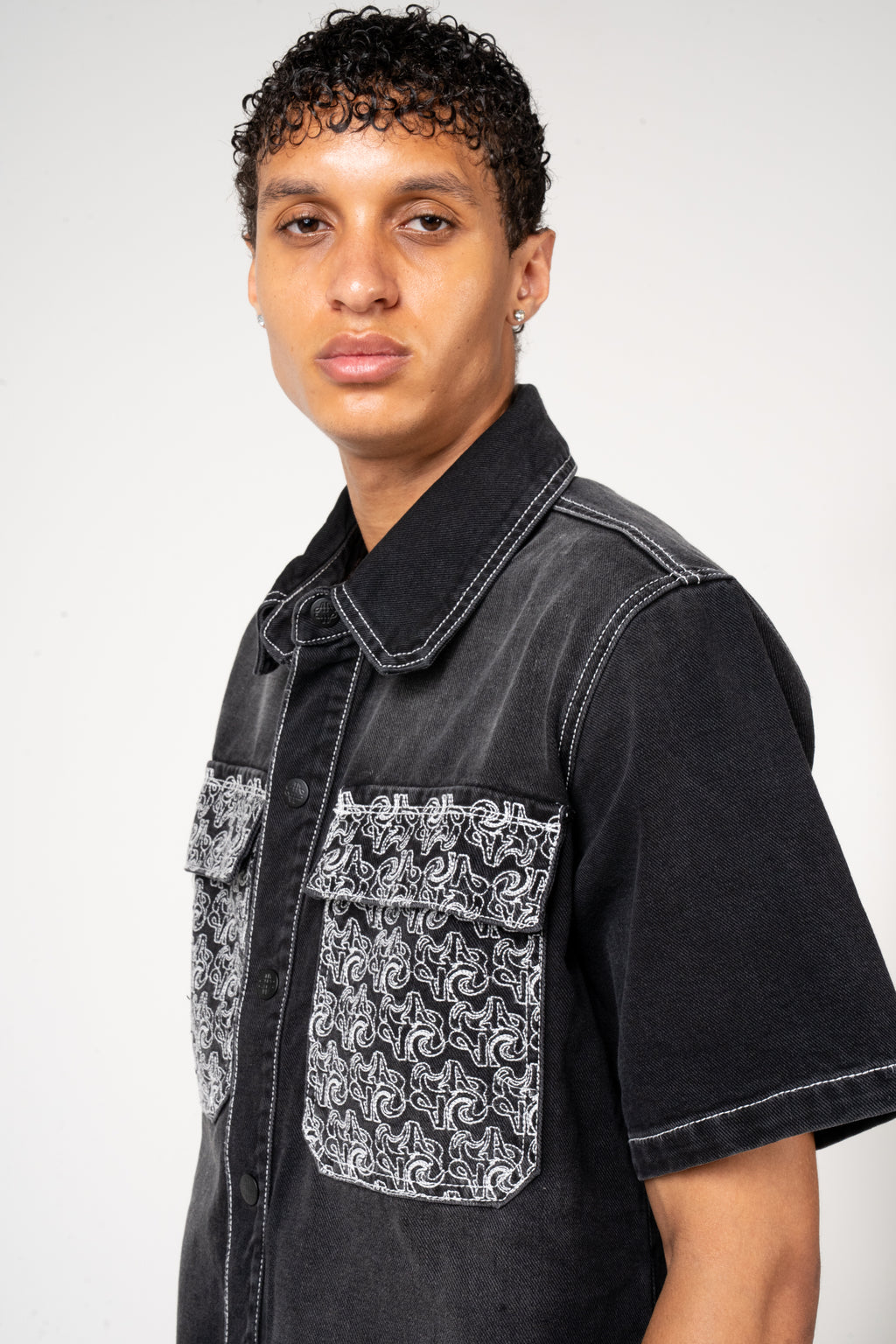 Keshi Denim Shirt Zwart