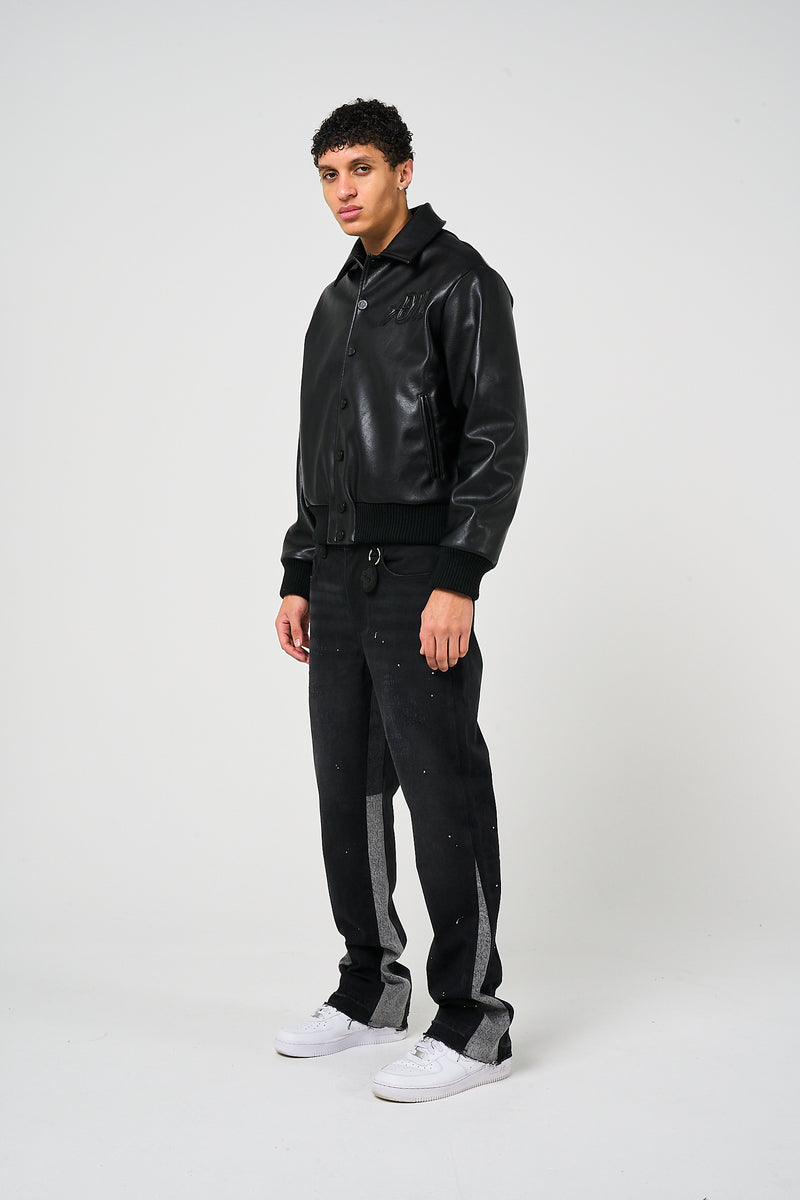 Fulton Leather Varsity Jacket