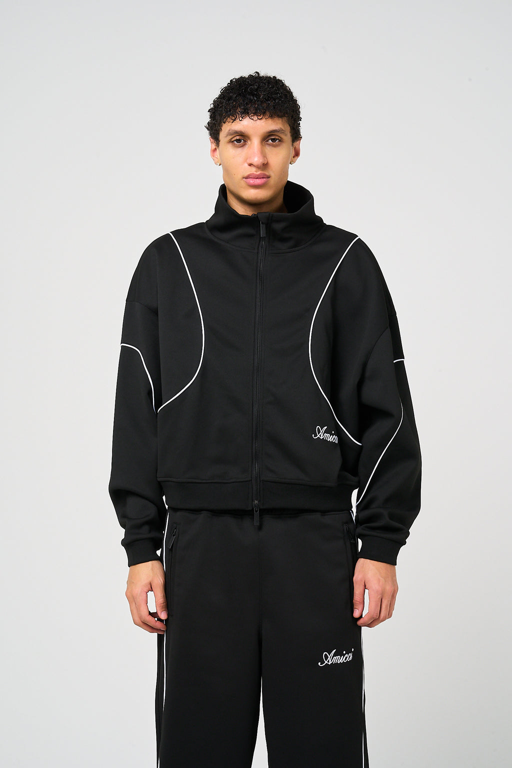 Bleecker Black Zip Through Top