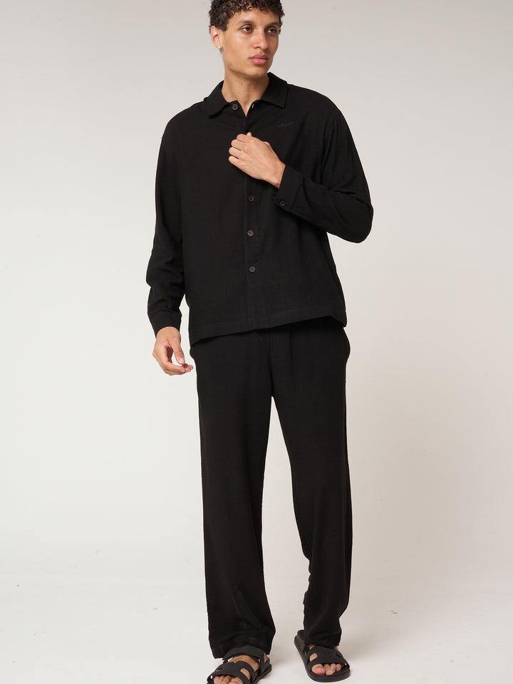 Vesper Linen Pants Black