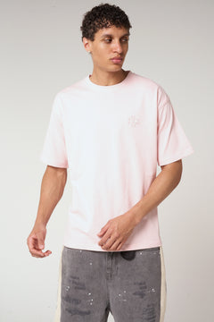 Karim Emblem Logo T Shirt Pink