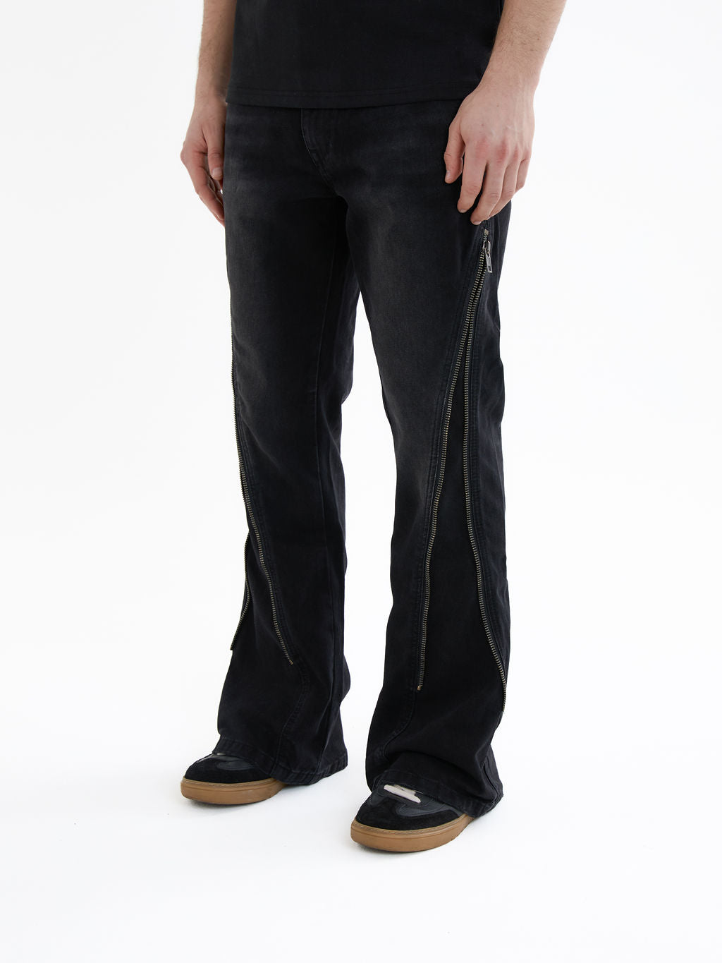 Lorient Gecombineerde Flare Jeans Zwart