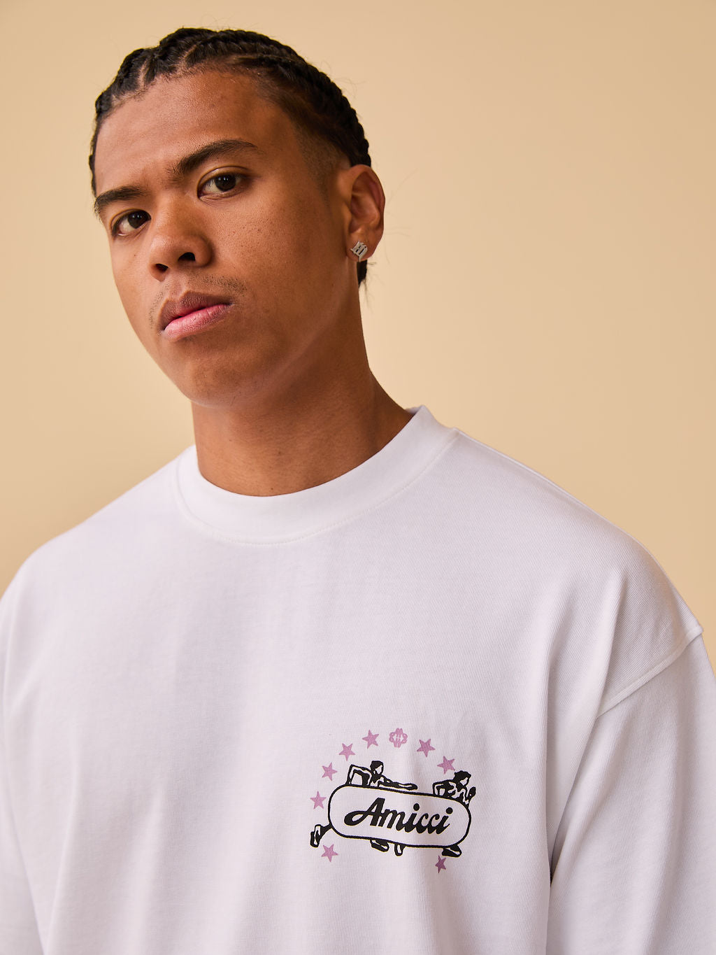 Camiseta gráfica Hasten blanca