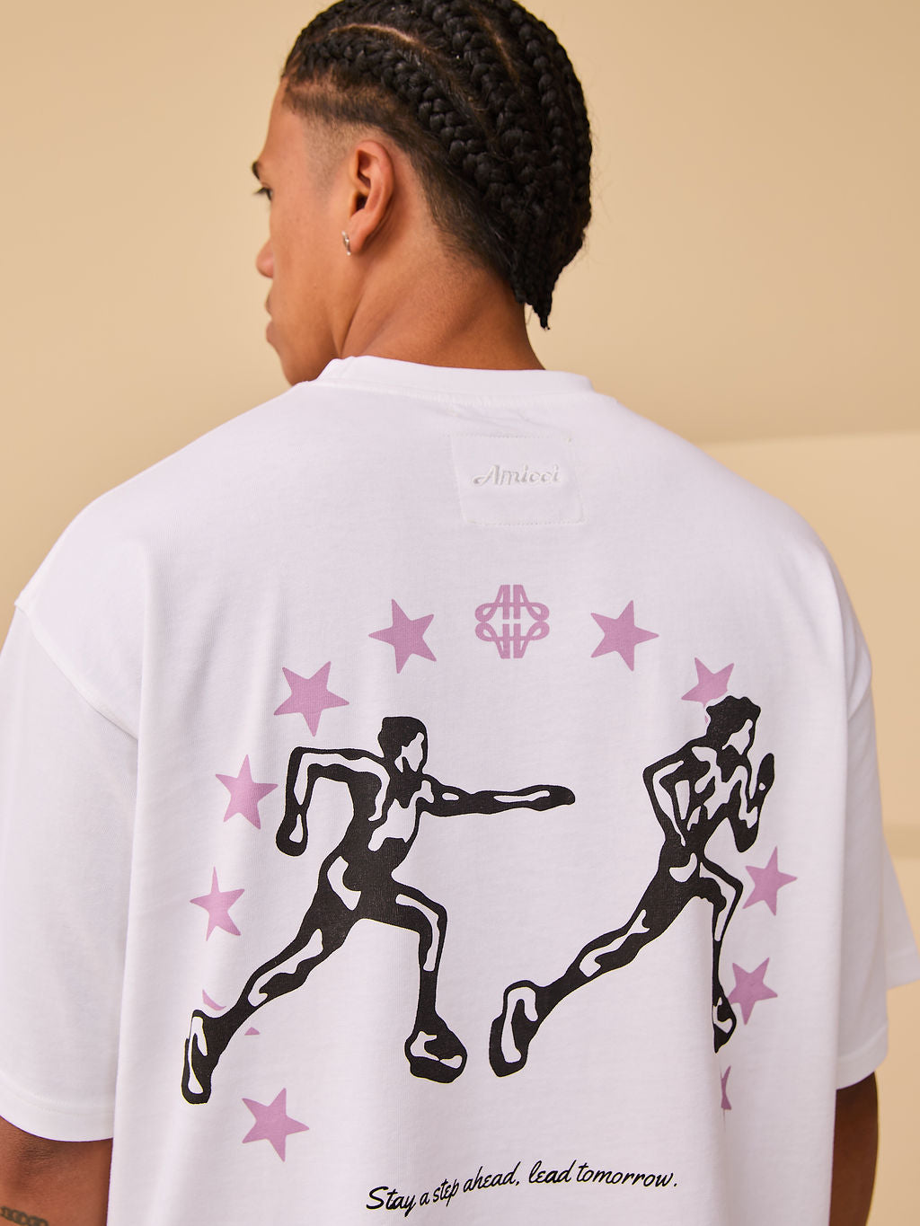 Camiseta gráfica Hasten blanca