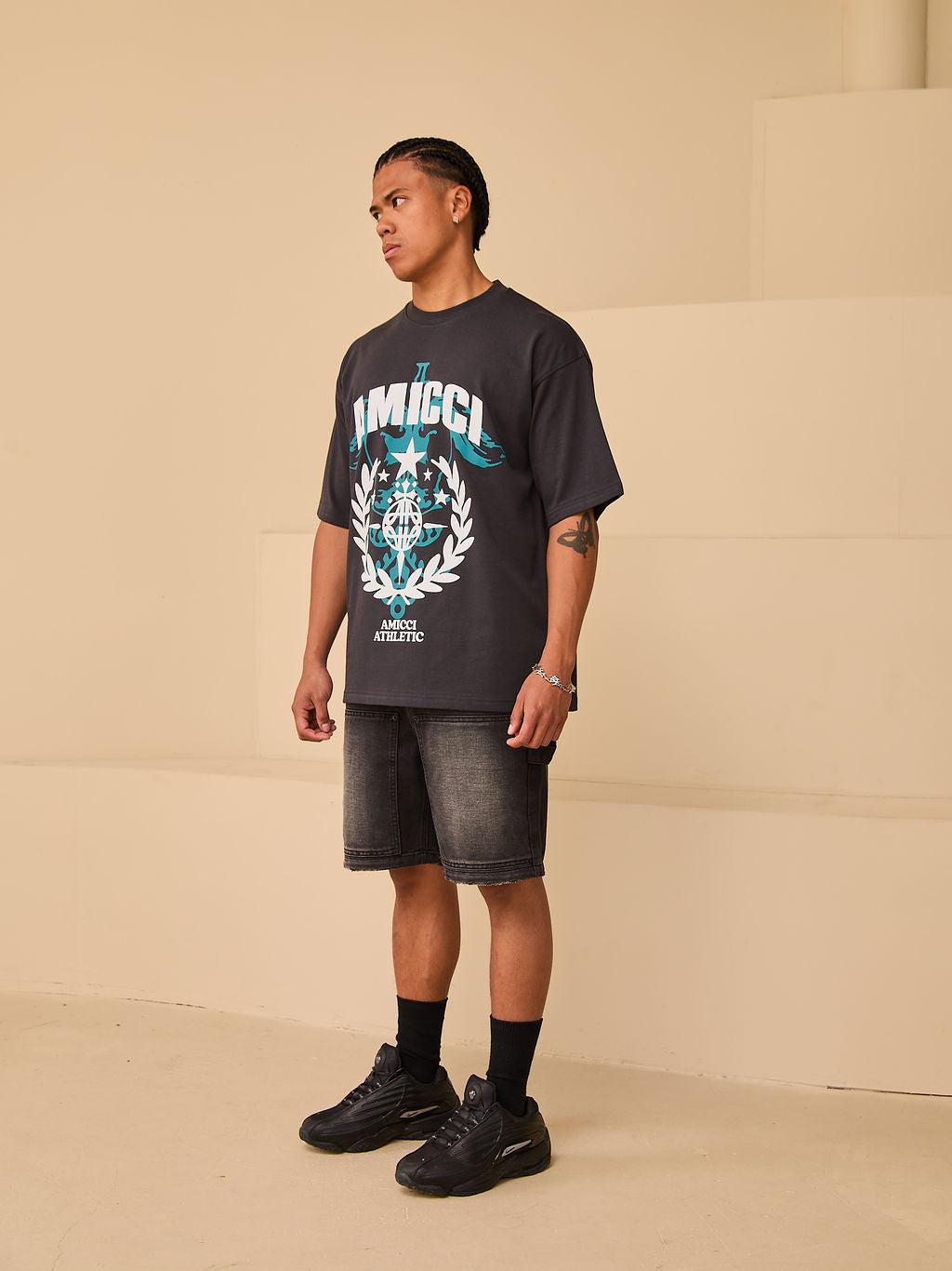 Shorts de mezclilla Mason negros