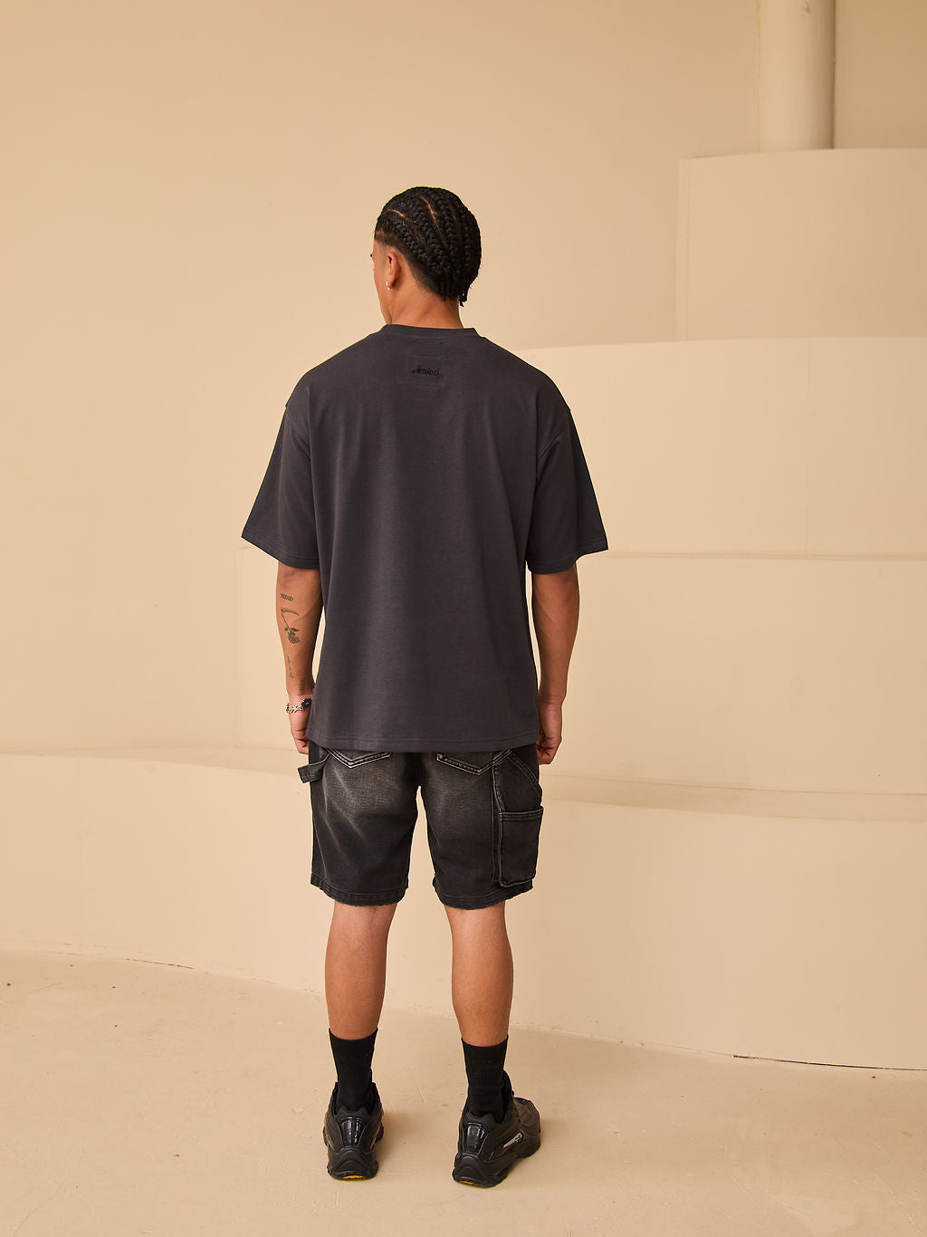Shorts de mezclilla Mason negros
