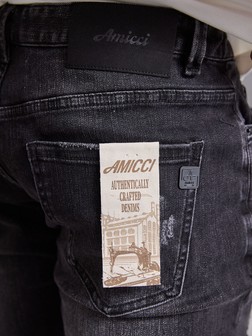 Jeans Skinny Negros Rotos Rocco