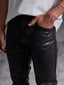 Pantalones de Cuero Negros Dario