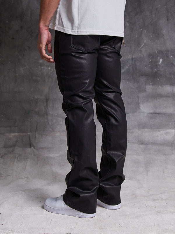 Pantalón de Cuero Negro Dario