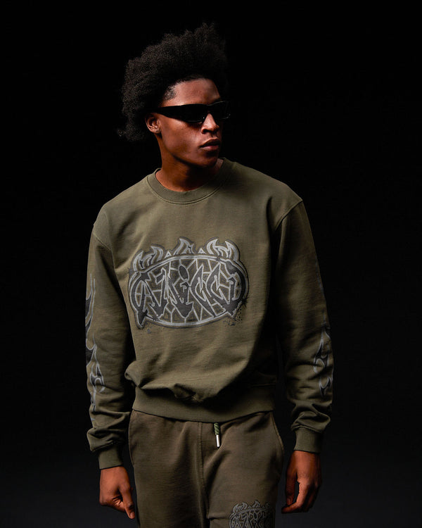 Honova Gráfico Crewneck Verde
