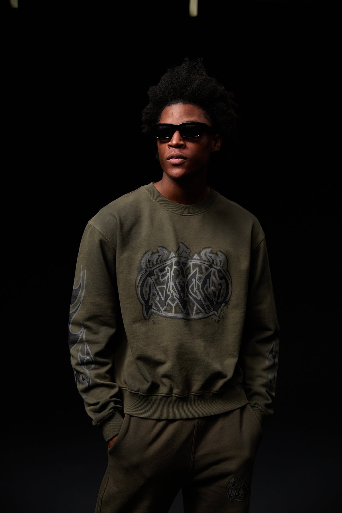 Honova Gráfico Crewneck Verde