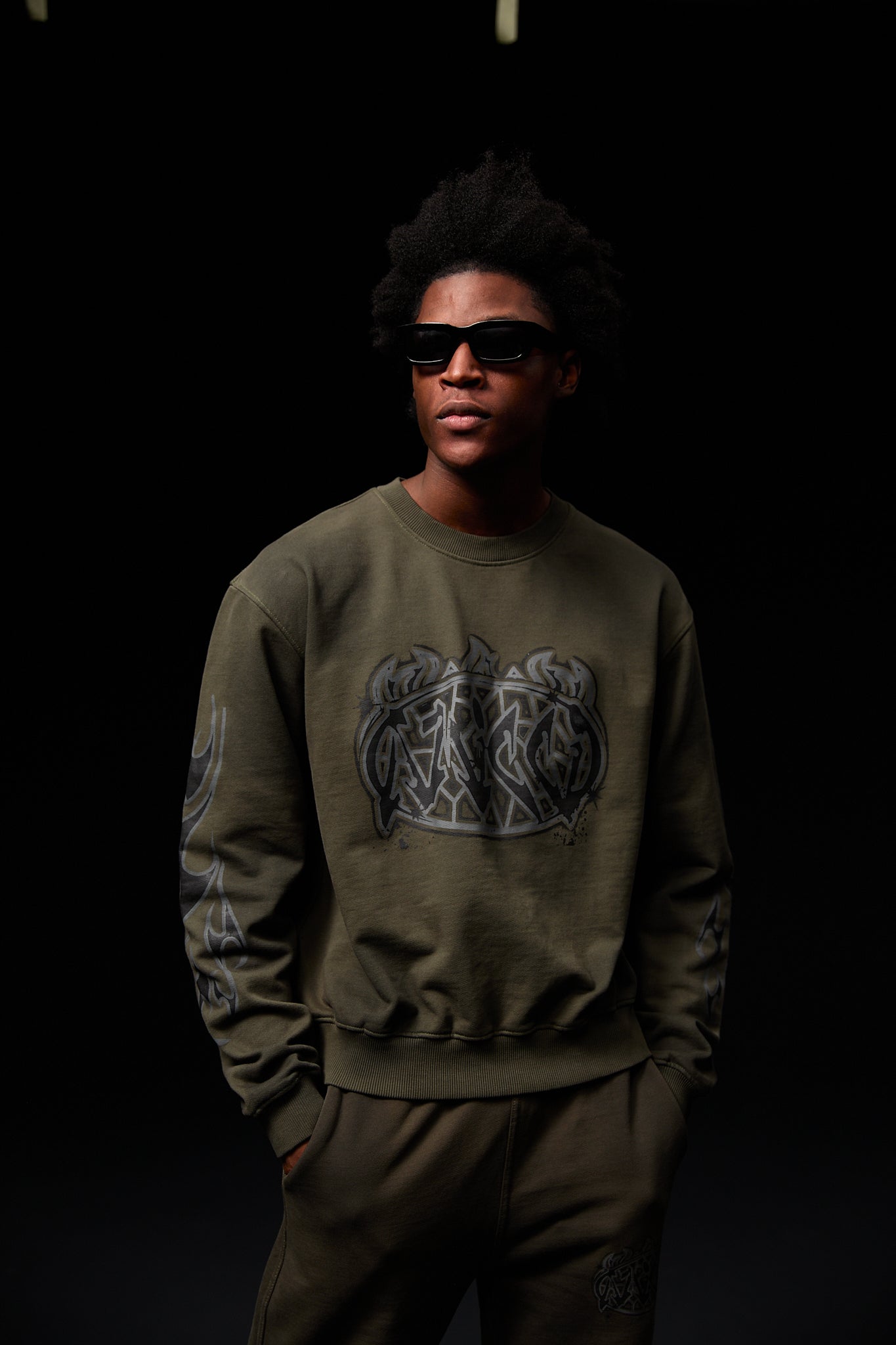 Honova Gráfico Crewneck Verde