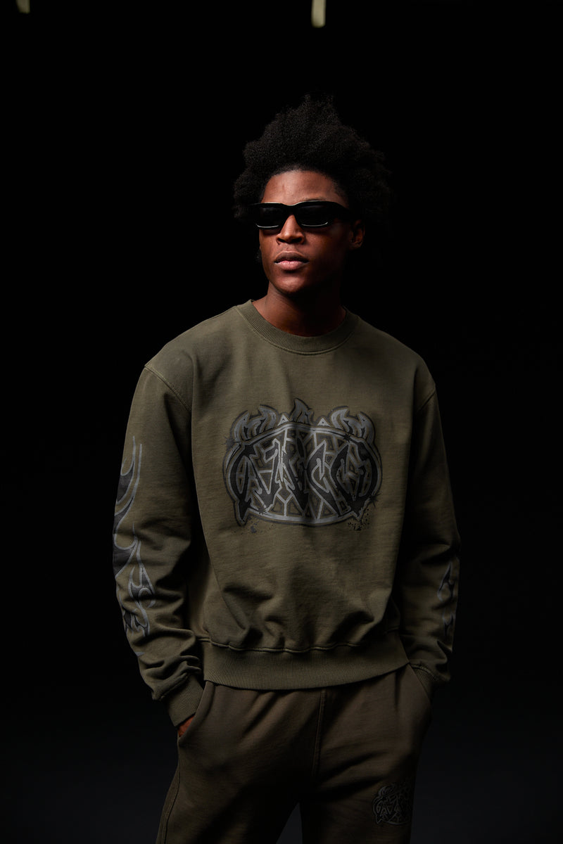 Honova Gráfico Crewneck Verde