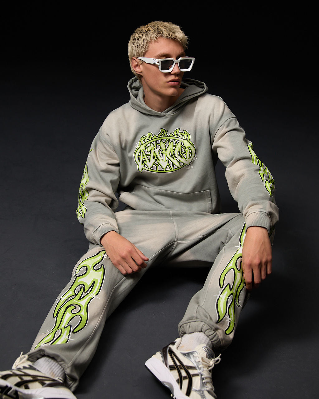 Paola Graphic Jogger Grijs