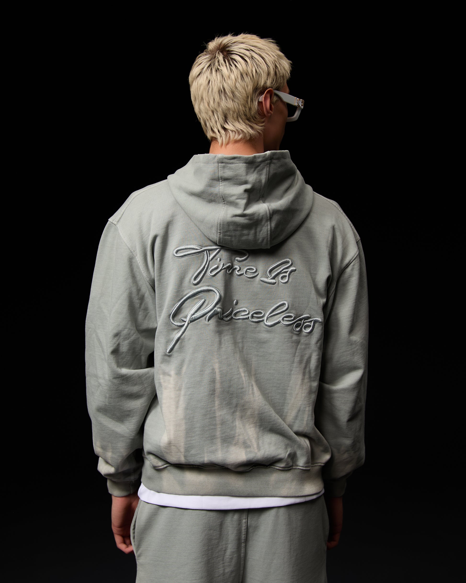 Enzo Grey Zip Through Hoodie